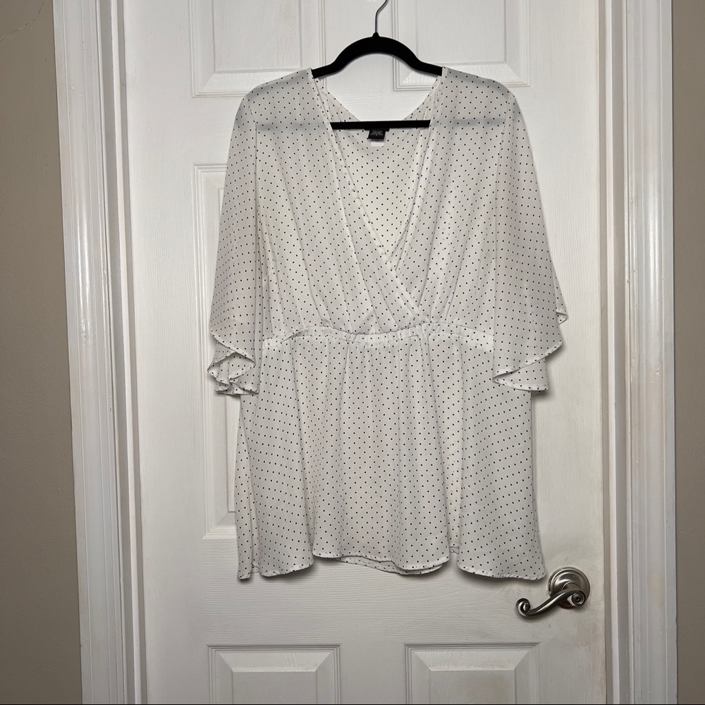 Torrid polka dot babydoll blouse